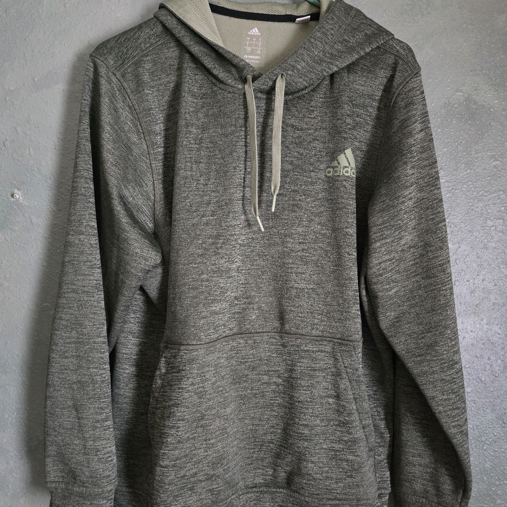 Adidas - Green - Climawarm- Hooded Sweatshirt - Men's Size L